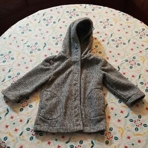 Old Navy Cozy Gray Hooded Jacket - Size 3T
